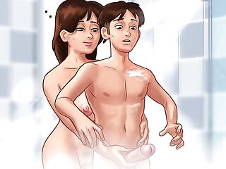 Let&#039;s Play - Summertime Saga, Blowjob in the shower