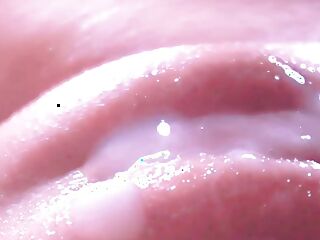 Insane Close Up Slow motion creampie pussy inside