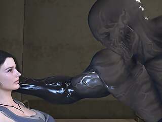 Jill Valentine fucked hard and bred by a mutant monster cock.