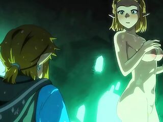 Zelda's Sexual Date at the Royal Pool: A Lustful Visitor Brings an Unexpected Twist! HENTAI Parody