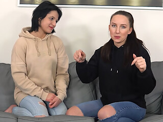 Bella & Vanessa in a strip game of House of Cards