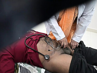 Indian doctor checking patient dick in clinic