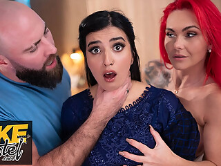 Fake Hostel - Shy Pakistani sister has sexual awakening in exciting threesome with British couple