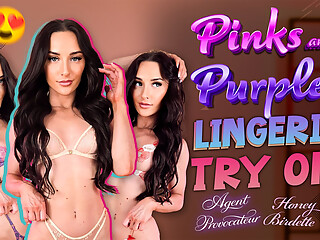Pinks and Purples Lingerie Try On - Hannahjames710