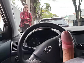 Risky Handjob for Student