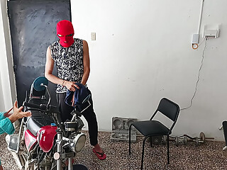 I seduce the neighbor while he polishes his motorcycle