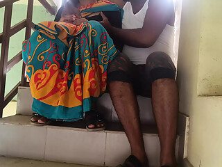 chennai cheating wife enjoying doggy style fucking in balcony steps with house owner