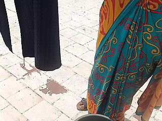 house wife dress wash romance with neighbour in Terrace