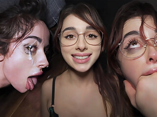DADDYS FLOOR LICKING WHORE - She Made Him Cum In Her EYES - Audrey Reid