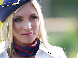 Two Stewardesses Have Sex With A Passenger!