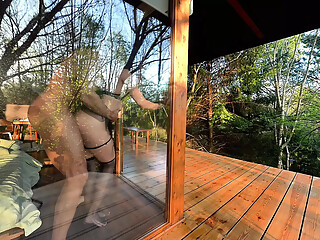 MY HUSBAND'S STEP-BROTHER takes me to the CABIN to FUCK like savages in NATURE