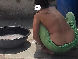 My stepuncle&#039;s girl took a shower in the bathroom today in red tights, and after the holiday she took a bath completely nak