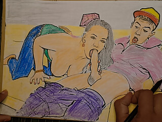 Indian My Sisters Hot Friend is Dan Daniels for Naughty America sketch art  by -143