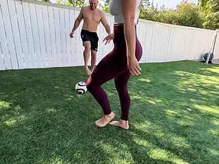 Hot Blonde Soccer Mom Gets a Goal Scored on Her Pussy