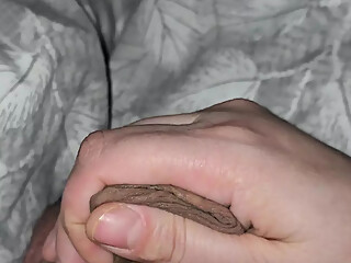 Step mom hand pulled out step son dick without shame and handjob
