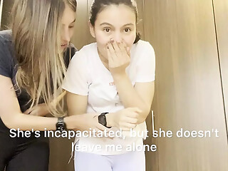 Two Lesbians Have Sex in the Car