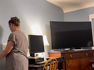 Mother in law locks me in and sucks my dick till I cum in the back of her throat!