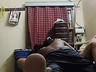 Aunty with boyfriend in hotel room