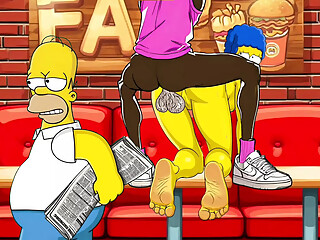 Slutty Cuckold Wife COMPILATION. Cartoon, Simpson Parody
