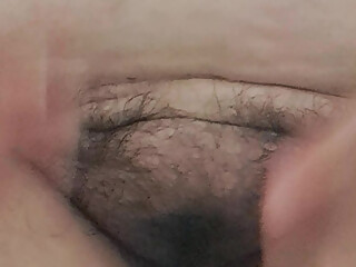 hairy fat pussy of mature milf