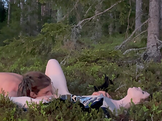 Swedish lovers get wild in the woods - RosySkye - 4K 60fps