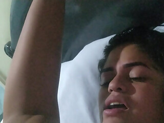 the cheating slut wife was so horny waiting for me but fucked my lil stepbrother while i&#039;m not at home