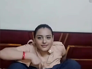 School girl gets naked on video call
