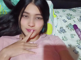 Beautiful girl showing her tits and ass