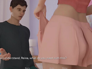 Stepsister researching stepbrother&#039;s cock