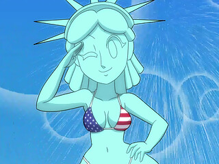 4th of July by Statue of Liberty Hentai Animation