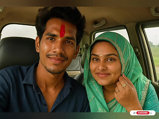 New married Car Indoor Desi indian Super Hot  beautiful girl by -Snapchat143