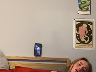 Scottish curvy slut loves fucking herself while her family is busy