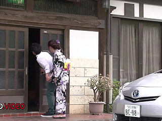 Kimono babe fucked hard and made to swallow big time