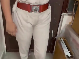 woman with a servant in police station
