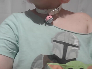 Trying on all my collars