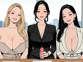 Office Gangbang Party for Hot MILFs
