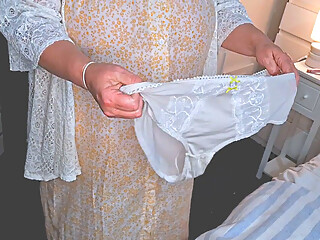 Granny creams her hairy bush thinking of your cock BBW Milf Gilf Big Tits Mature Aunt