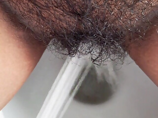 Hot aunty pissy in bathroom and video taken by step son but she know