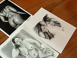 Erotic art or sexy Desi Indian Bhabhi drawing collection being fucked by brother-in-law