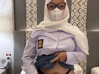 High school student masturbating in hotel room