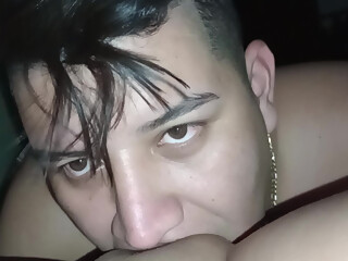 my cuckold hubby licks all my clitoris before fucking me in misionary after i got fucked by my young stud