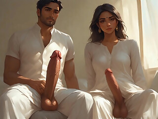 Old Father in law and step son hardcore sex with her step daughter Tejaswini bhabhi thresome and foursome gangbang video