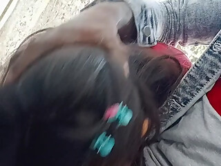 Real sex with girlfriend in garden