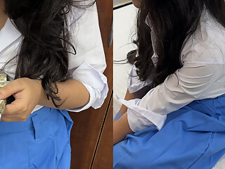 School Girl Ko Paise Churate Pakda or Phone Kya Hua Teen Girl
