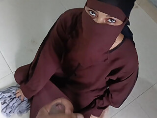 Muslim Blonde Is Sucking the Cock of Her Boss