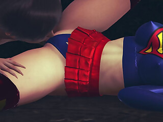 Superwoman Seduced in the Park - Passionate Kissing Leads to Cunnilingus - Anal Vibrator Brings Her Big Ass to Orgasm