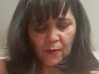 stepmother, stepson shot a jet of semen on her face and pussy how hot