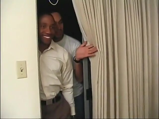 Black and white far milf threesome pussy fucking