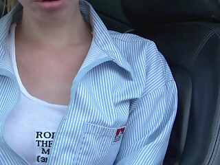 Blond models start with sex in car