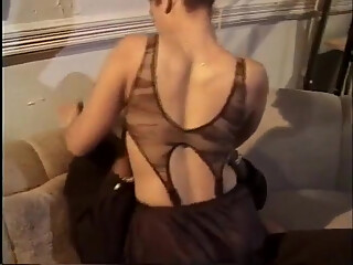 Big black cock in natural boobs black hairy pussy